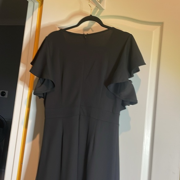 Miusol size large black flouncy dress jersey knit P2P 16 maxi length NWT - Picture 5 of 5